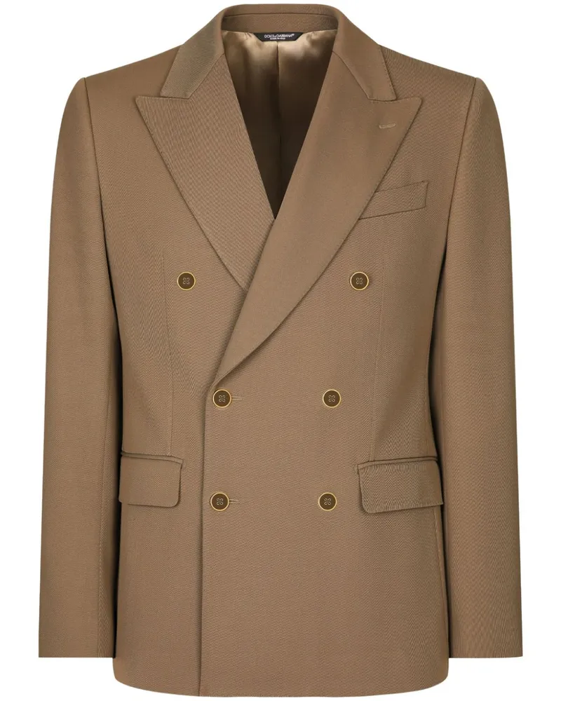 Dolce & Gabbana Doppelreihige Jacke mit steigendem Revers - Braun Braun