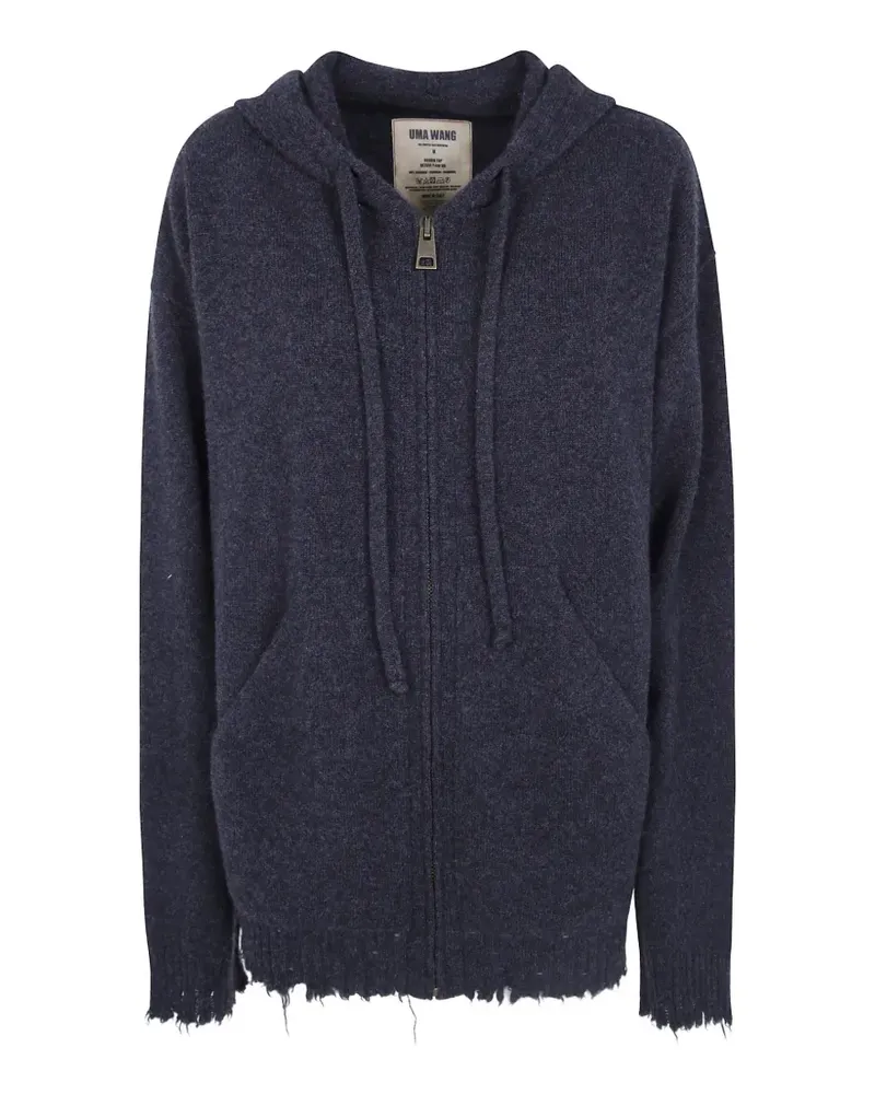 Uma Wang Kapuzenjacke in Distressed-Optik - Grau Grau