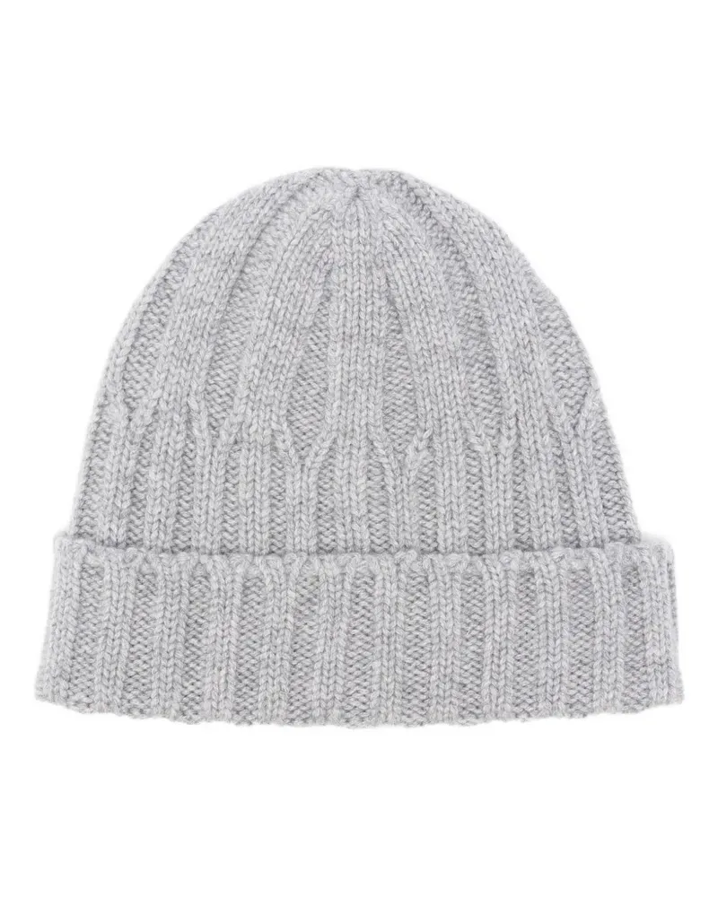 La Fileria Beanie aus Kaschmir - Grau Grau