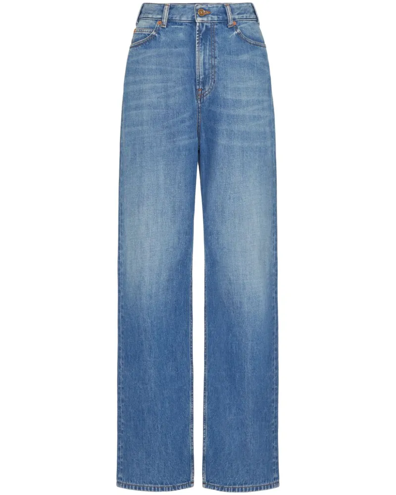 Valentino Garavani VGold Jeans mit weitem Bein - Blau Blau