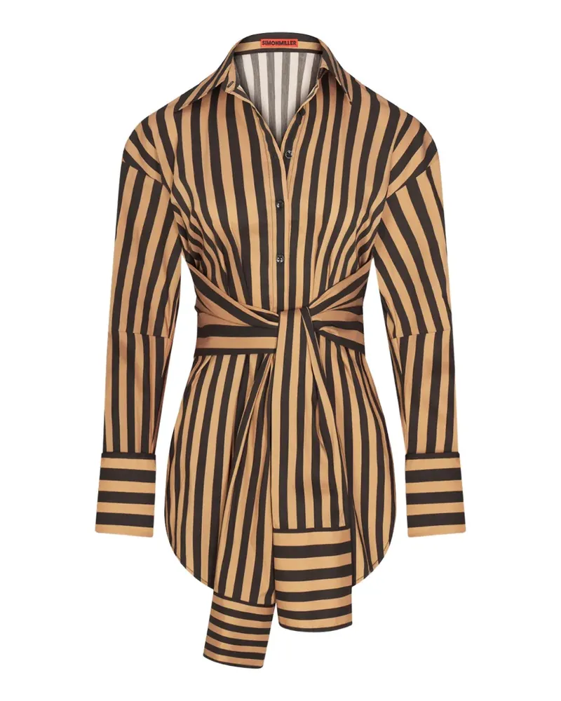 Simon Miller Inna tie-waist striped shirt - Schwarz Schwarz