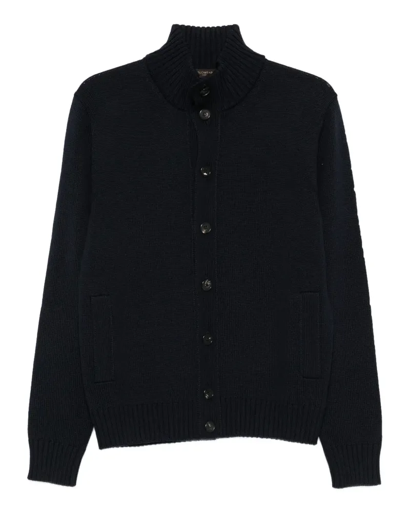 Zanone Cardigan mit Stehkragen - Blau Blau