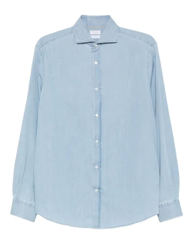 Brunello Cucinelli Klassisches Jeanshemd - Blau Blau