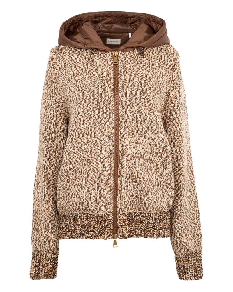 Moncler Kapuzencardigan mit Reißverschluss - Braun Braun
