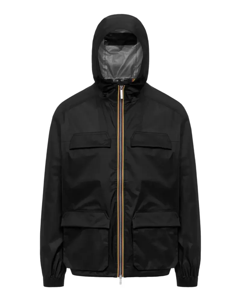 K-Way Clad Extra Light 3L hooded jacket - Schwarz Schwarz