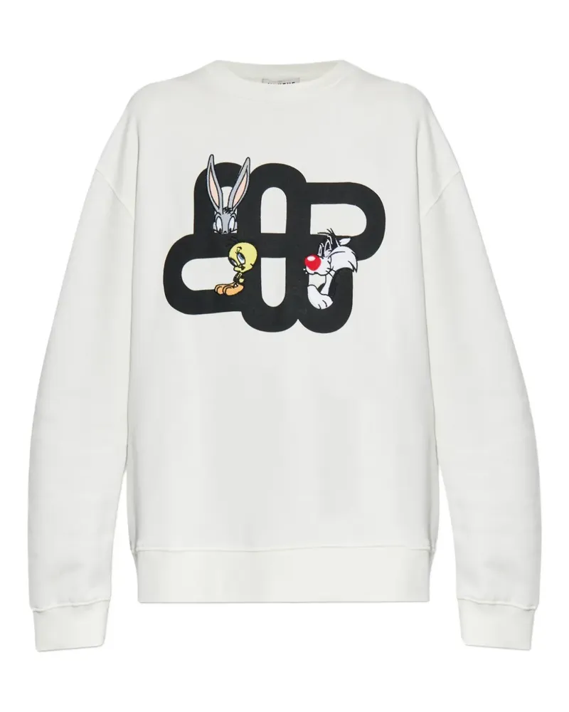 MUNTHE x Looney Tunes Linki Bugs Bunny Tweety Sylvestre Sweatshirt - Weiß Weiß