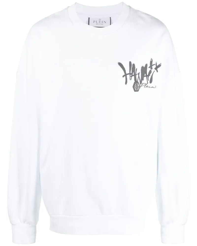 Philipp Plein Sweatshirt mit Hawaii-Print - Weiß Weiß