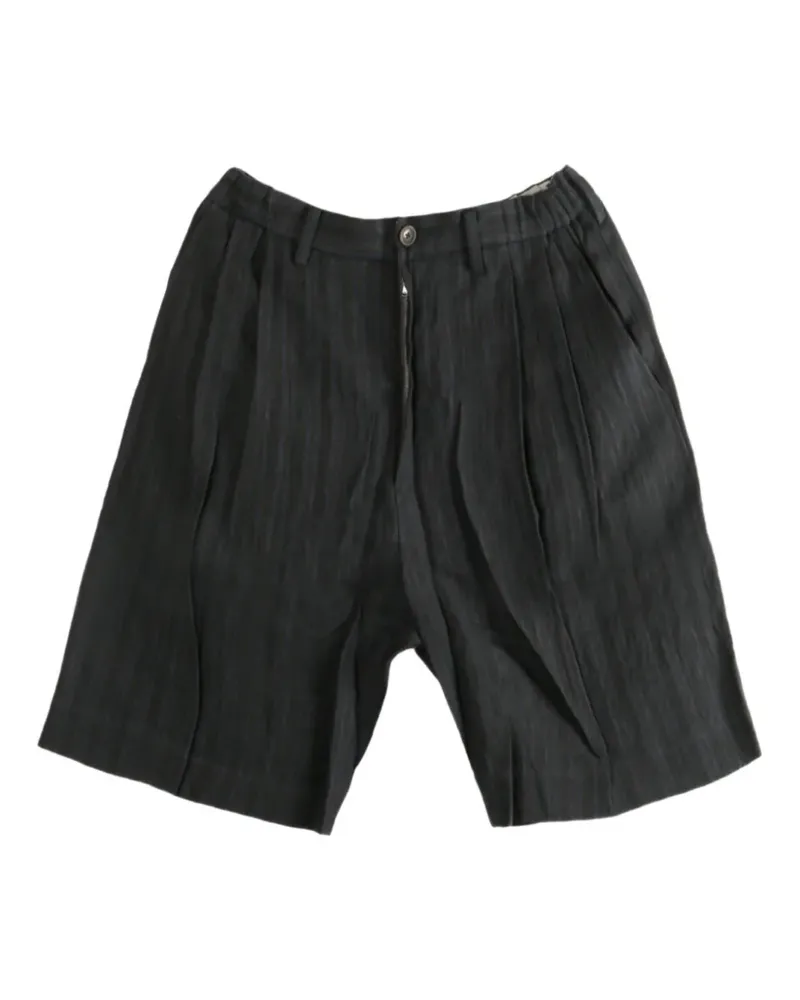 Ziggy Chen pleat-detail shorts - Schwarz Schwarz