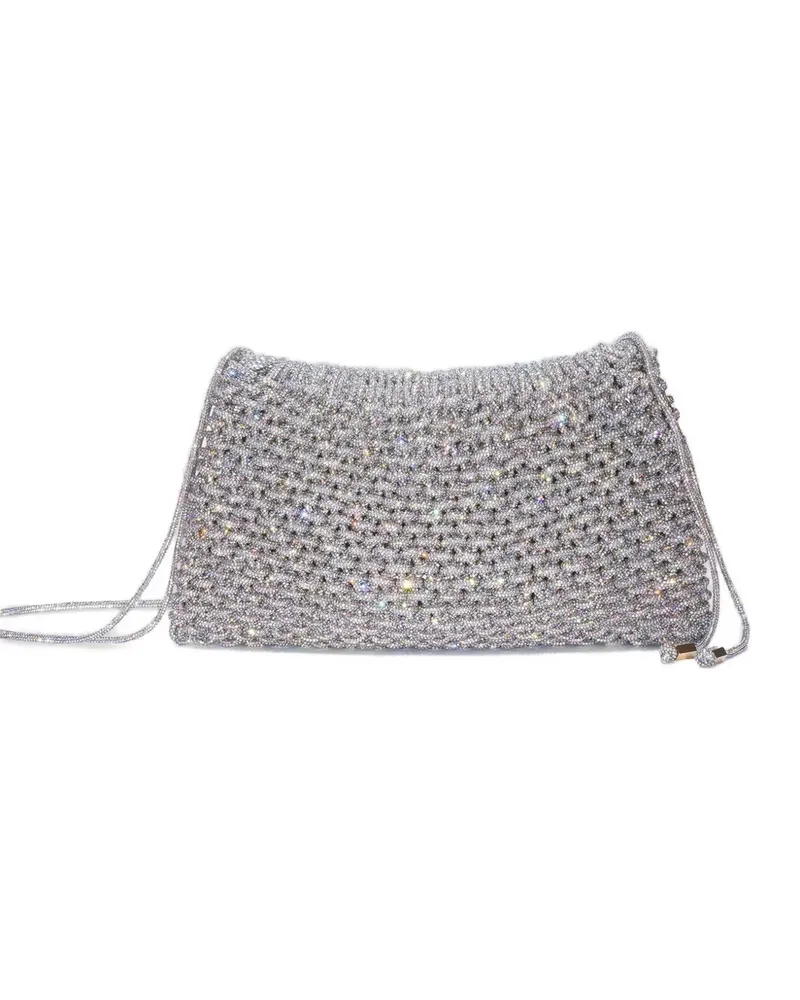 HIBOURAMA Penelope crystal-embellished shoulder bag - Silber Silber