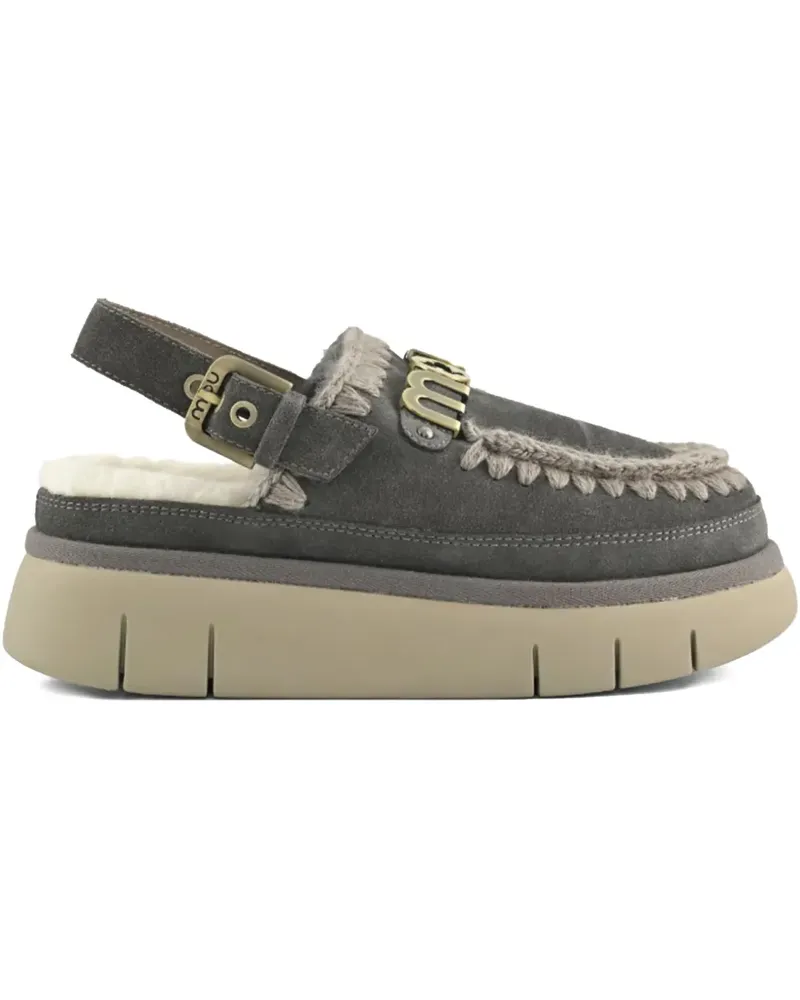 Mou Bounce Clog Back Strap Mules - Grau Grau