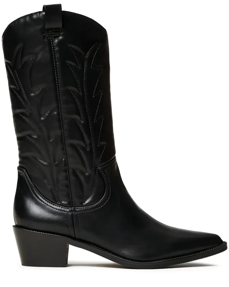 Twin-Set Cowboystiefel mit spitzer Kappe 50mm - Schwarz Schwarz