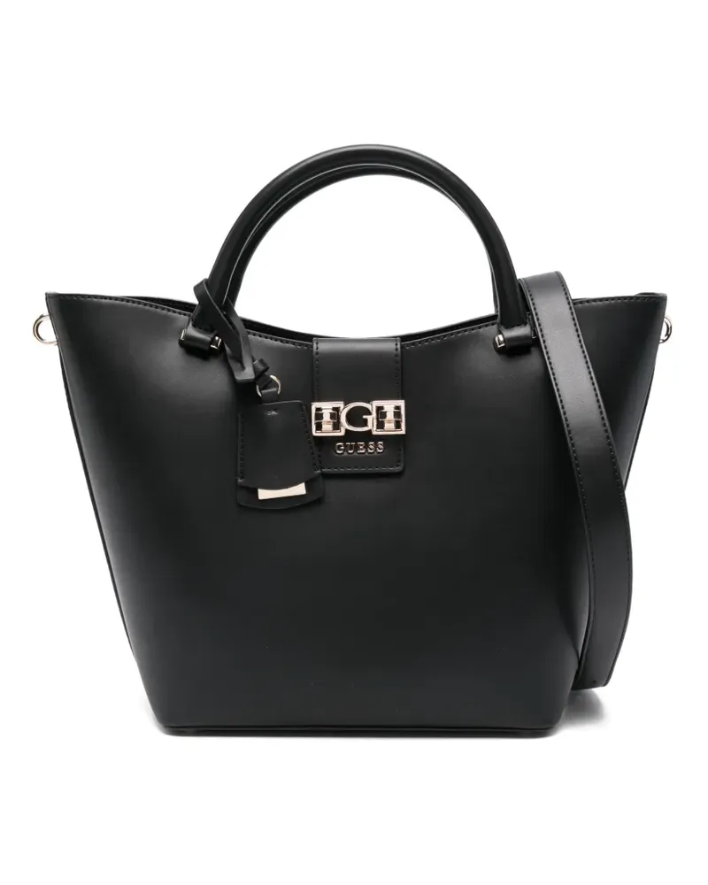 Guess Jane Tote Bag mit Logo-Anhänger - Schwarz Schwarz