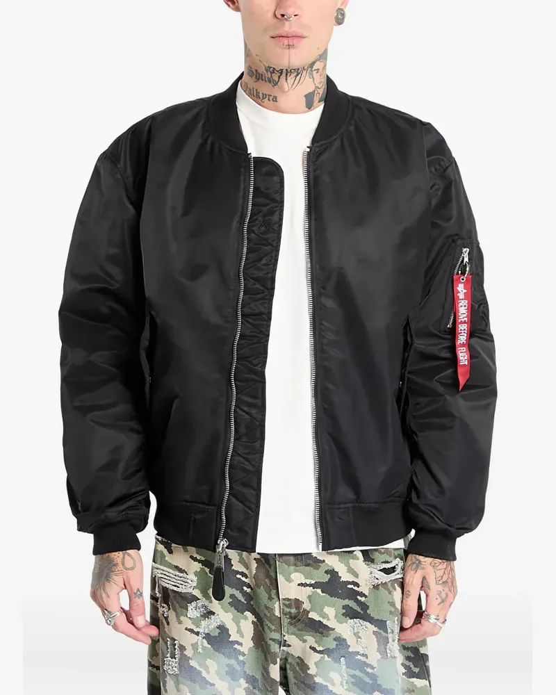 Alpha Industries MA-1 CS zip bomber jacket - Schwarz Schwarz