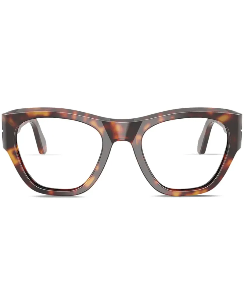Persol Eckige Brille in Schildpattoptik - Braun Braun