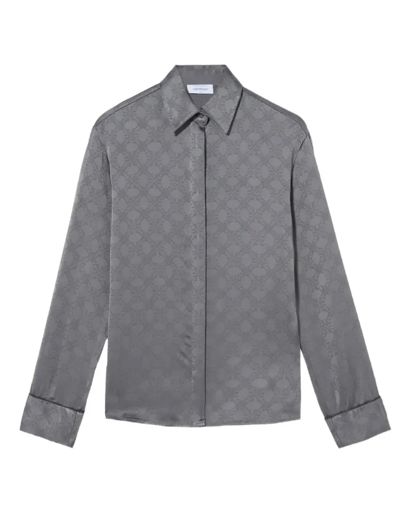 OFF-WHITE Hemd aus Monogramm-Jacquard - Grau Grau