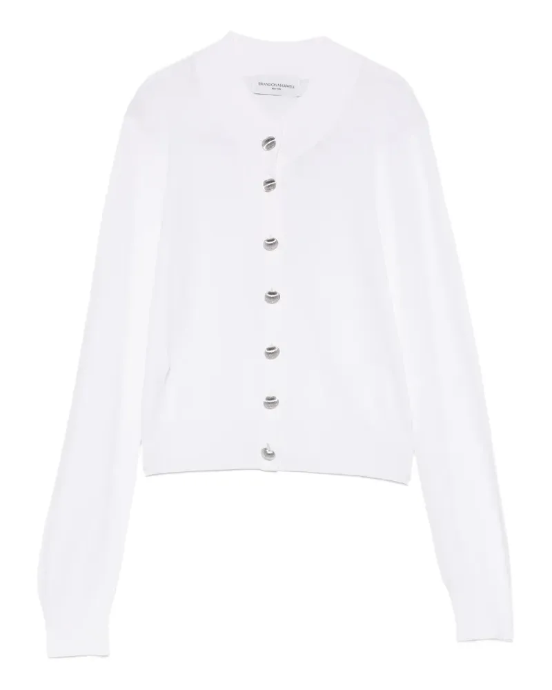 Brandon Maxwell Aubrey button cardigan - Weiß Weiß
