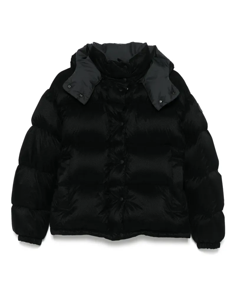 Moncler Gefütterte Jacke mit Druckknöpfen - Schwarz Schwarz
