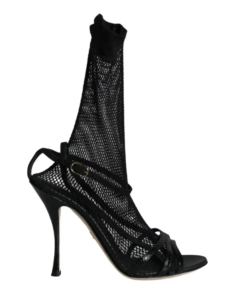 Dolce & Gabbana Sandalen mit Mesh-Einsatz - Schwarz Schwarz