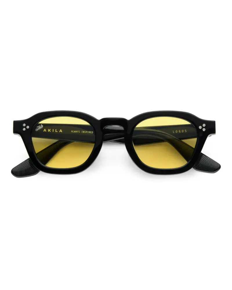 AKILA Sonnenbrille mit geometrischem Gestell - Schwarz Schwarz