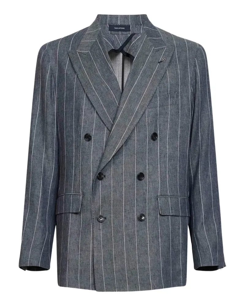 Tagliatore New York pinstriped double-breasted blazer - Blau Blau