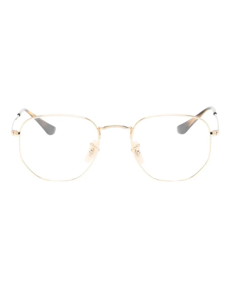 Ray Ban Brille mit geometrischem Gestell - Gold Gold