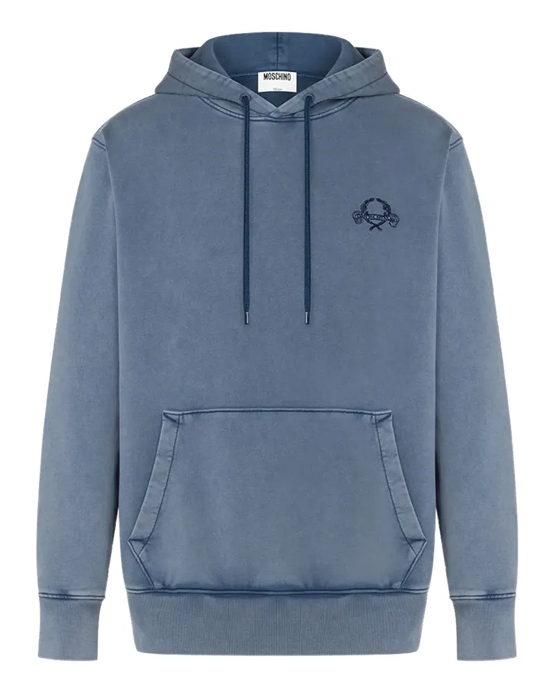Moschino Hoodie mit Logo-Stickerei - Blau Blau
