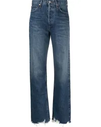 AGOLDE Gerade Jeans im Distressed-Look Blau