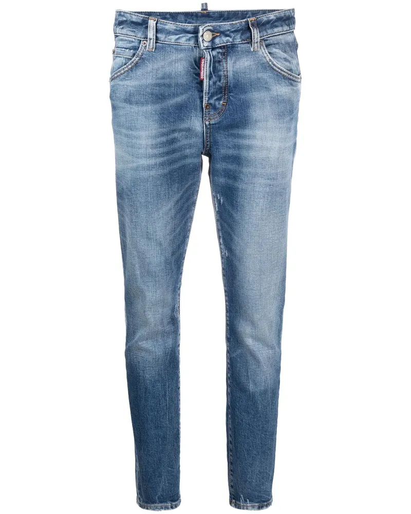 Dsquared2 Tapered-Jeans mit Logo-Patch - Schwarz Schwarz