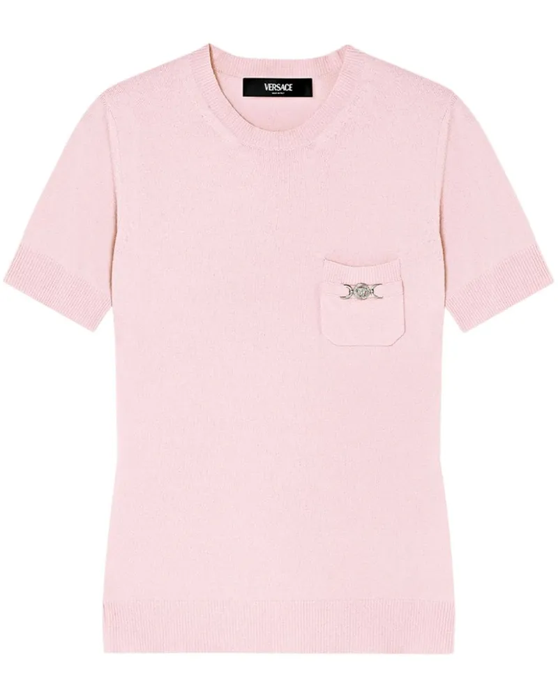 Versace Gestricktes Oberteil mit Medusa-Schild - Rosa Rosa