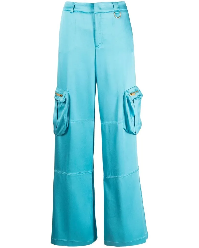 Blumarine Hose mit weitem Bein - Blau Blau