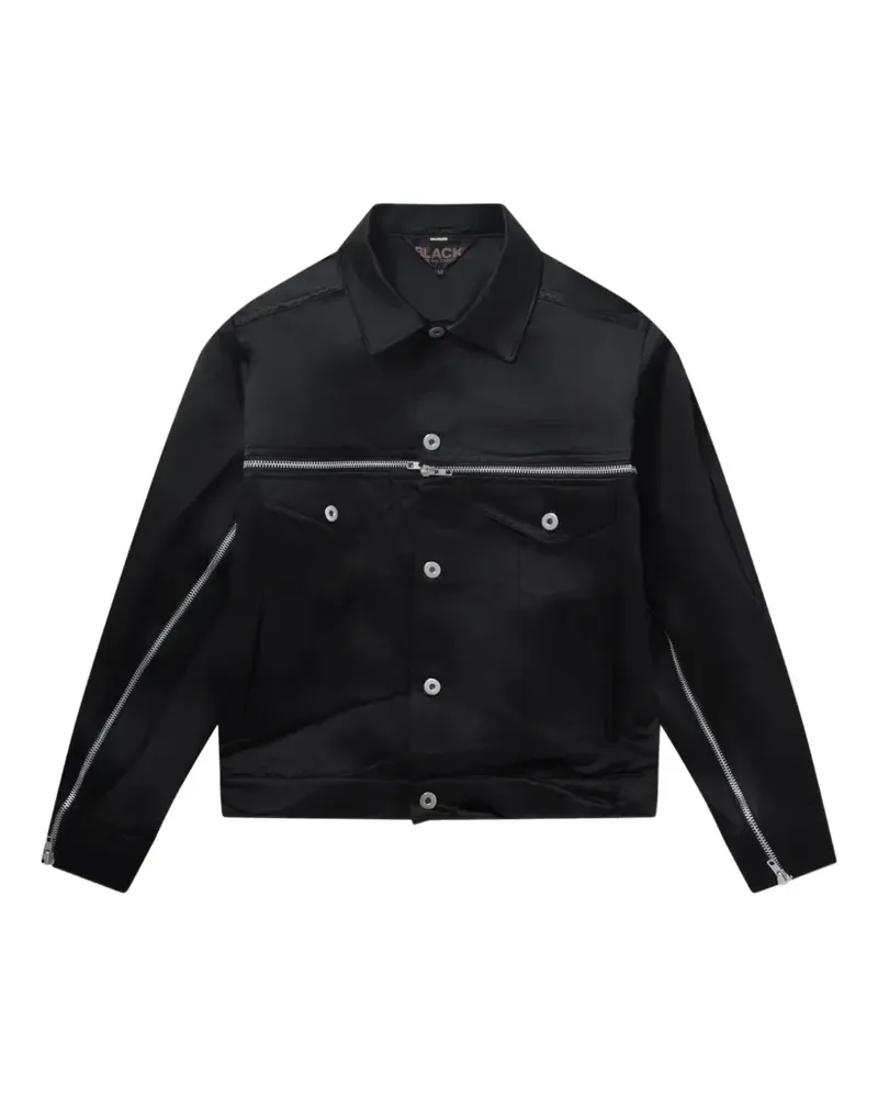 Comme des Garçons Geknöpfte Jacke mit Reißverschluss - Schwarz Schwarz
