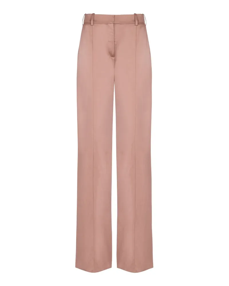Balmain tailored satin straight pants - Rosa Rosa