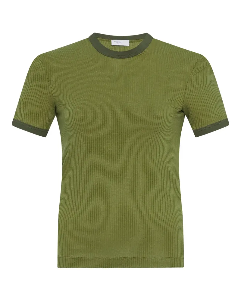 Rosetta Getty T-Shirt aus geripptem Strick - Grün Grün
