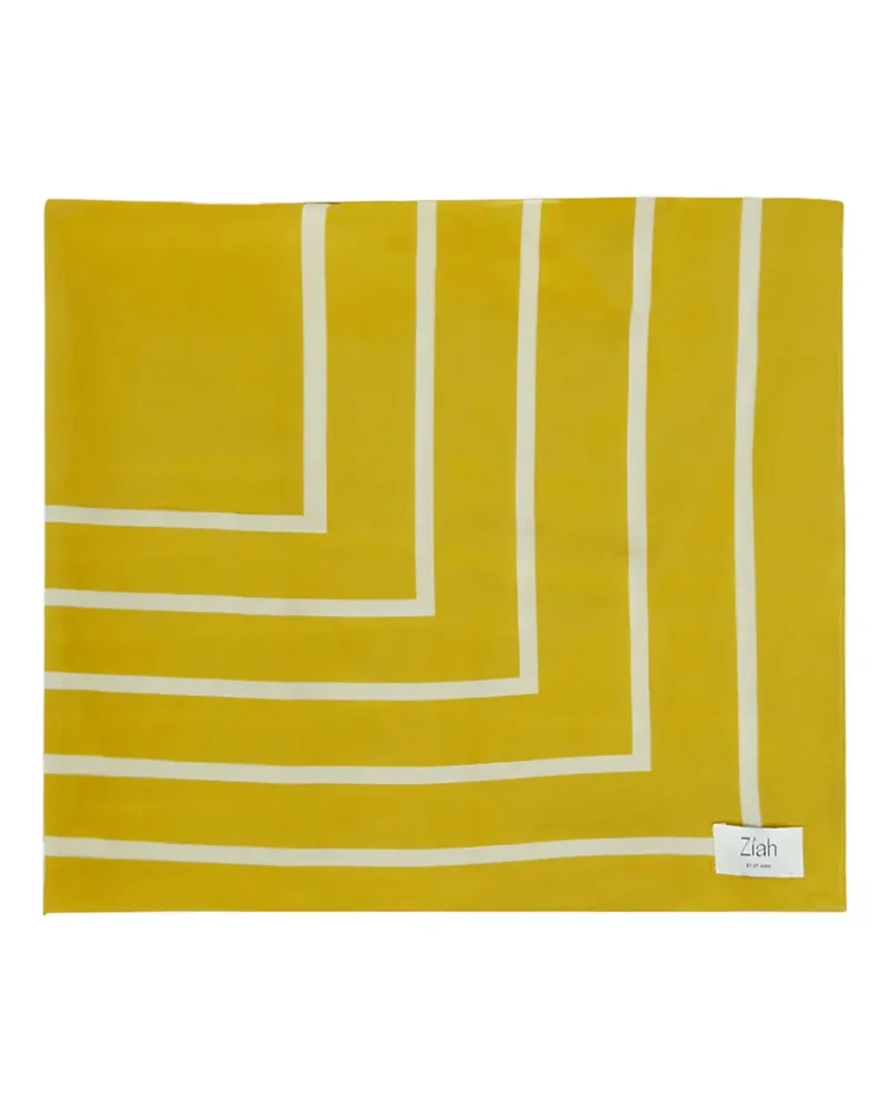 St. Agni border-stripe silk scarf - Gelb Gelb