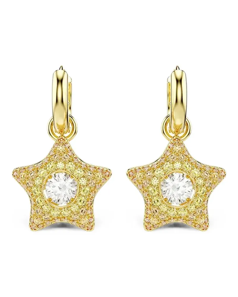 Swarovski Sublima star-pendant hoop earrings - Gold Gold