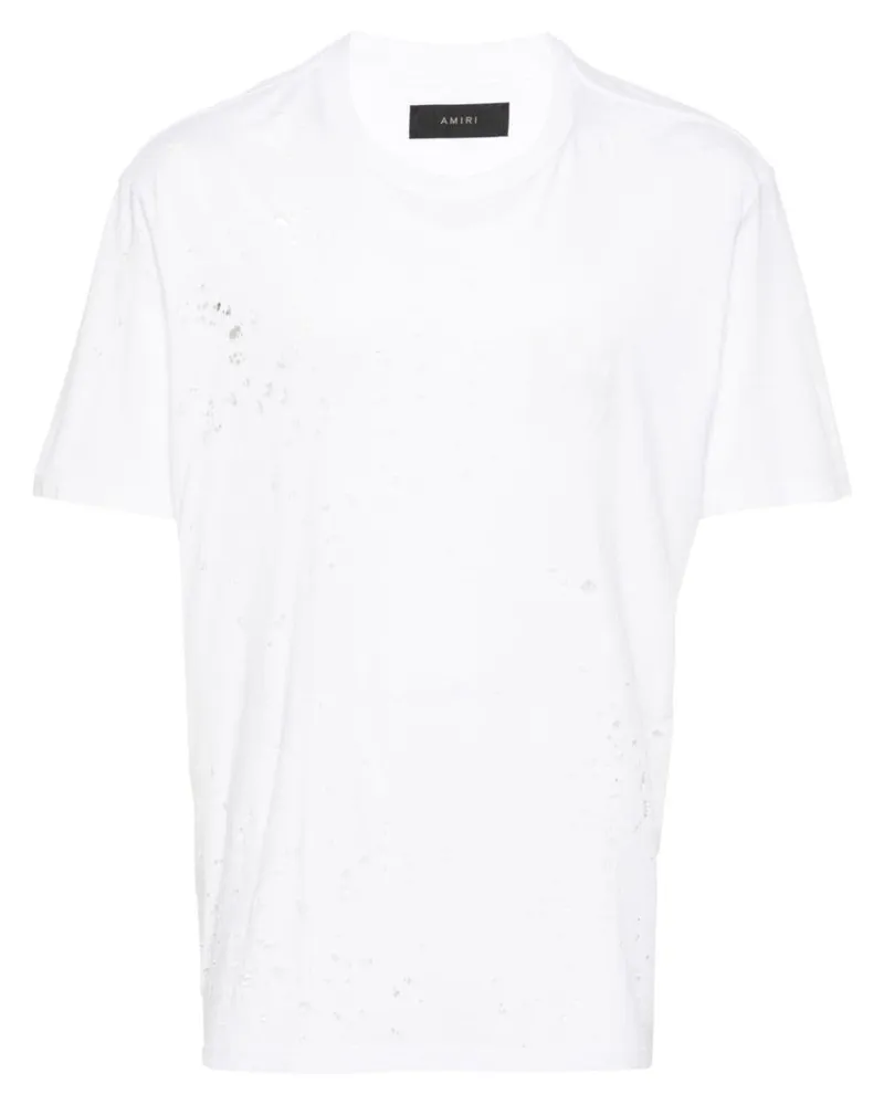 Amiri Core Shotgun T-Shirt im Distressed-Look - Weiß Weiß
