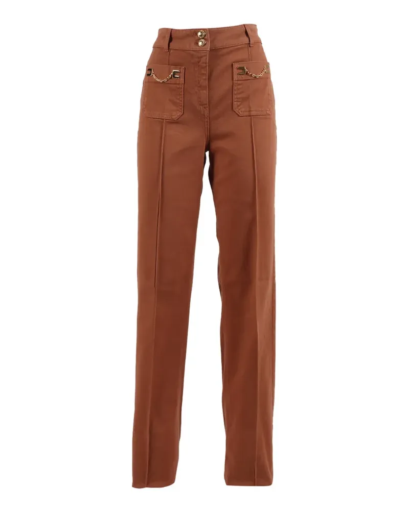 Elisabetta Franchi Hose mit Kettendetail - Braun Braun