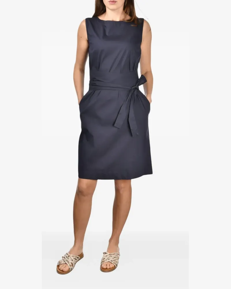 Gran Sasso Ärmelloses Kleid mit Gürtel - Blau Blau