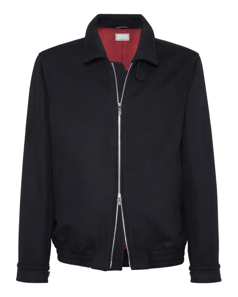 Brunello Cucinelli Bomberjacke aus Wolle - Schwarz Schwarz