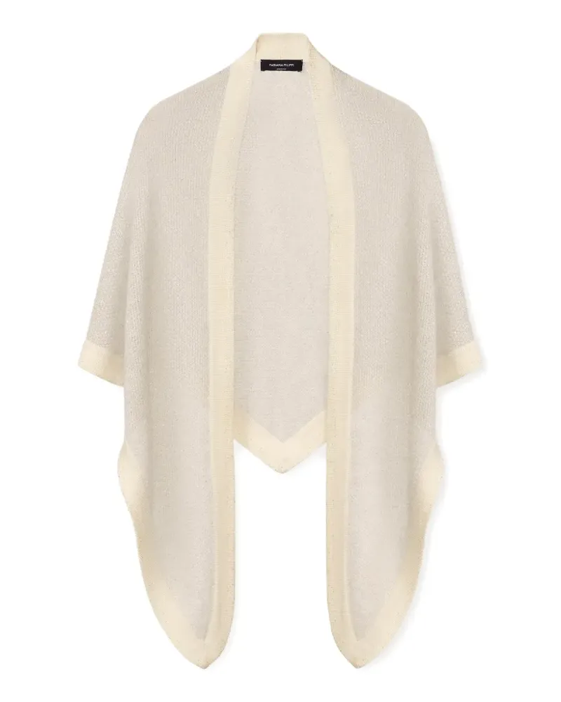 Fabiana Filippi Schal mit Kontrastborten - Nude Nude