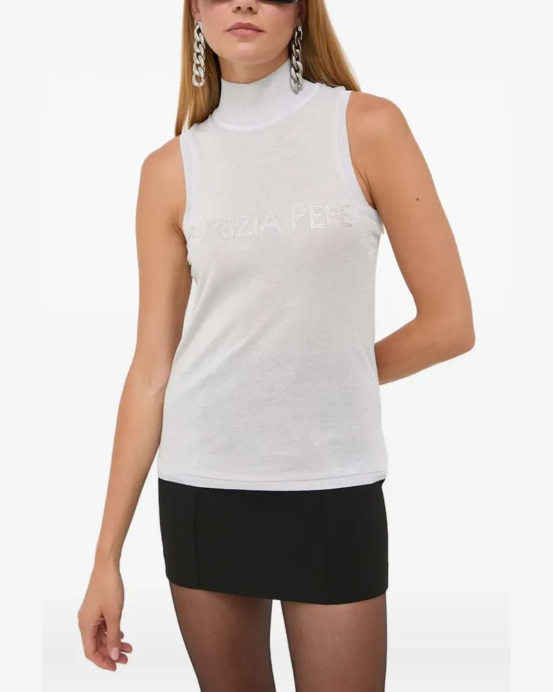 Patrizia Pepe high-neck embellished top - Grau Grau