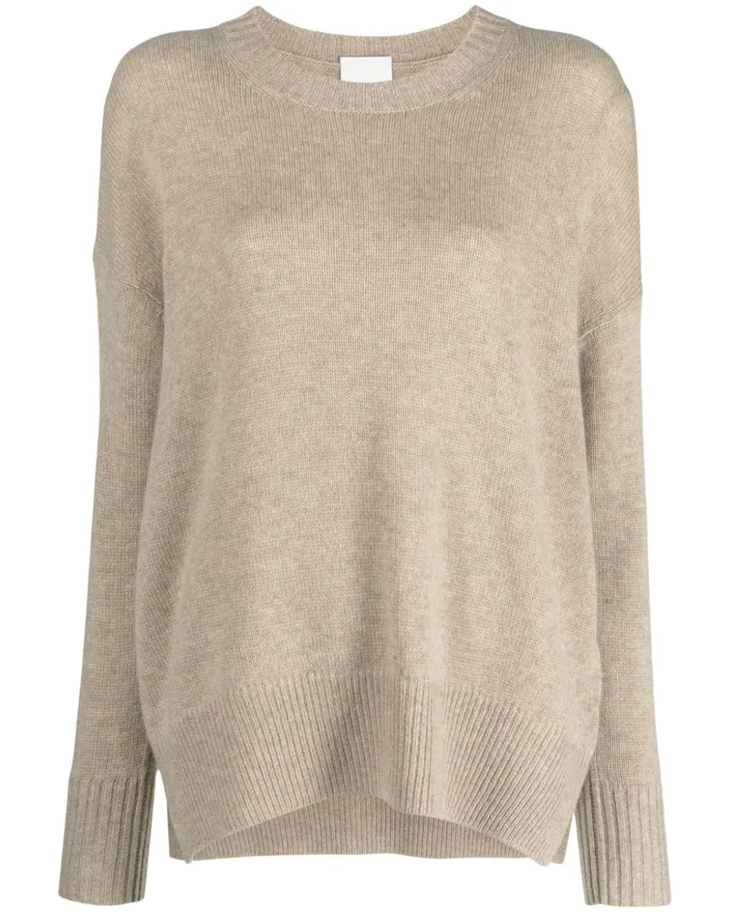 ALLUDE Kaschmirpullover mit Rundhalsausschnitt - Braun Braun