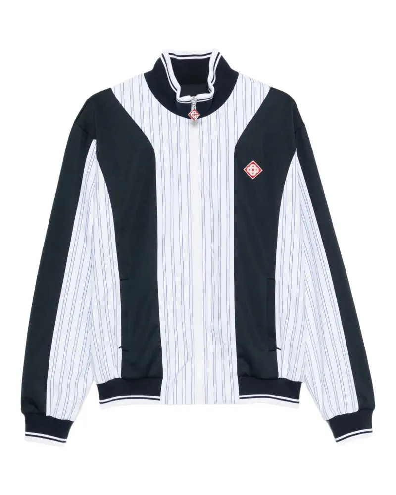 Casablanca Paris pinstripe-pattern panelled jacket - Blau Blau