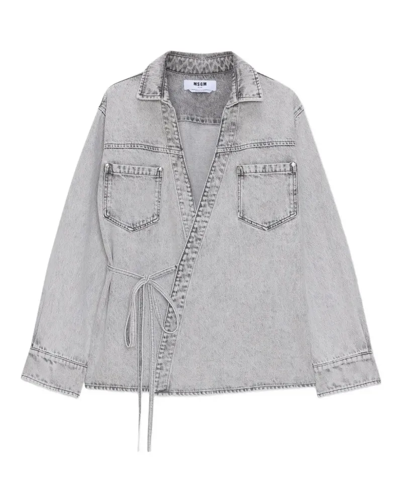 MSGM Hemd mit aufgesetzten Taschen - Grau Grau