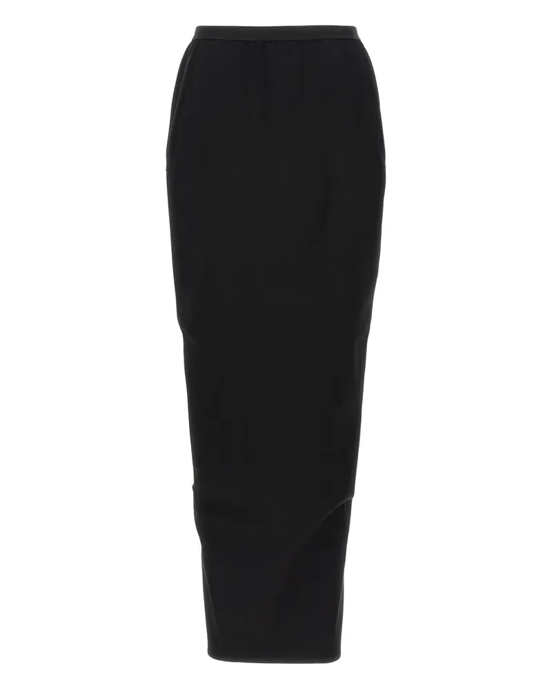 Rick Owens Maxirock mit Schlitz - Schwarz Schwarz