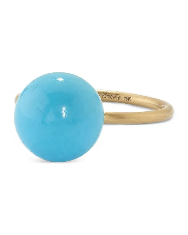 Irene Neuwirth Mittelgroßer 18kt Turquoise Gumball Gelbgoldring Gold