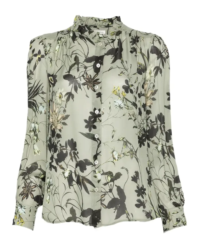 Marc O'Polo floral-print ruffled blouse - Grün Grün