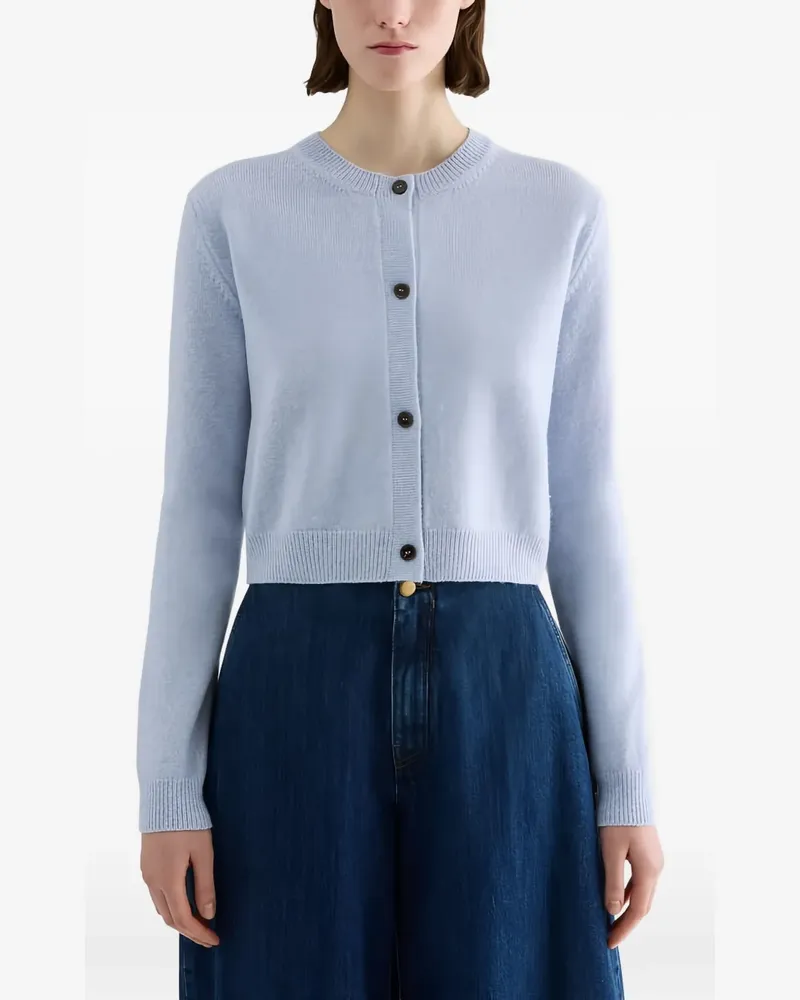 Jil Sander Cardigan mit rundem Ausschnitt - Blau Blau