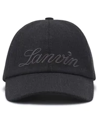 Lanvin Baseballkappe mit Logo-Stickerei Schwarz