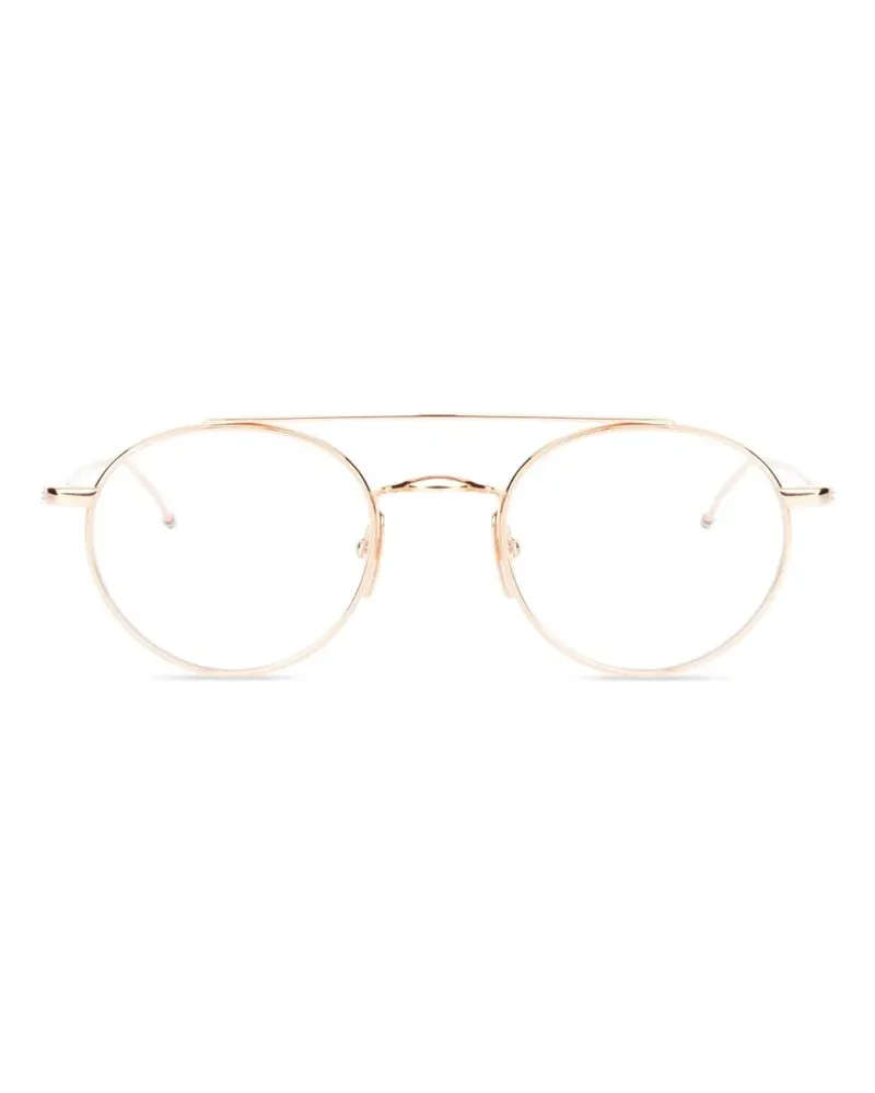 Thom Browne round-frame glasses - Gold Gold
